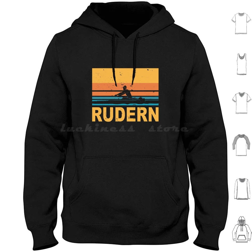 Rowing Rower Kayaking Sport Kayaker Gift Hoodie cotton Long Sleeve Idea Row Rowers Kayak Paddle Canoe Water Sports Rafting