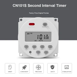 Gaqqee 1 Second Interval 12V 24V 110V 220V Digital LED Timer Switch 7 Days Weekly Programmable Time Relay Programmer CN101S