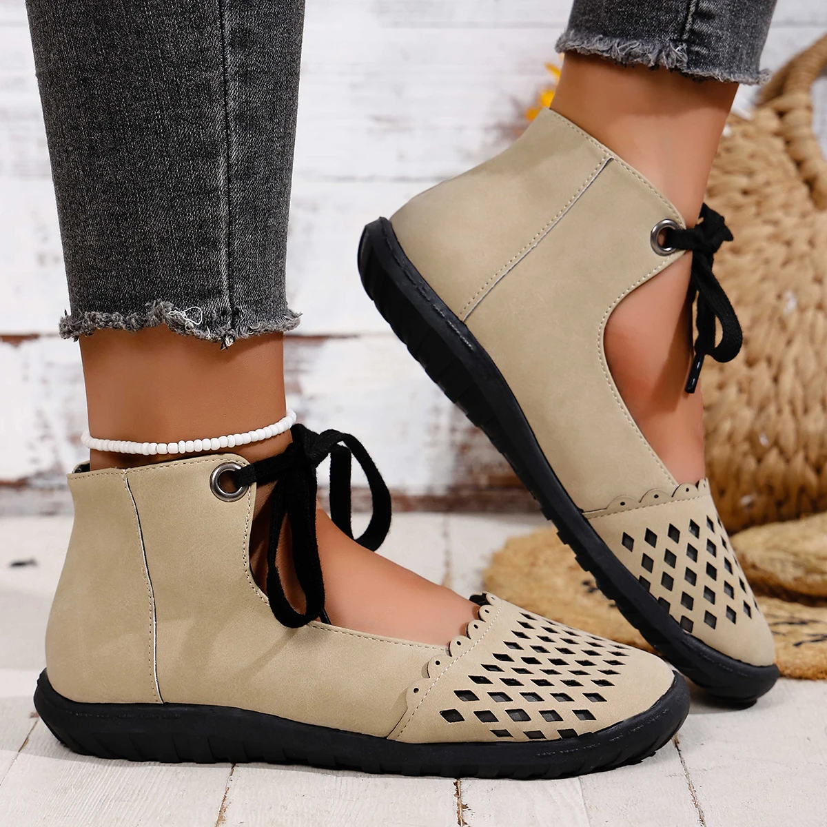 Fashion Women Loafers 2025 New Breathable Sandals Spring Autumn Large Size Sneakers of Sport Luxury Comfort Flats Shoes Women view 5