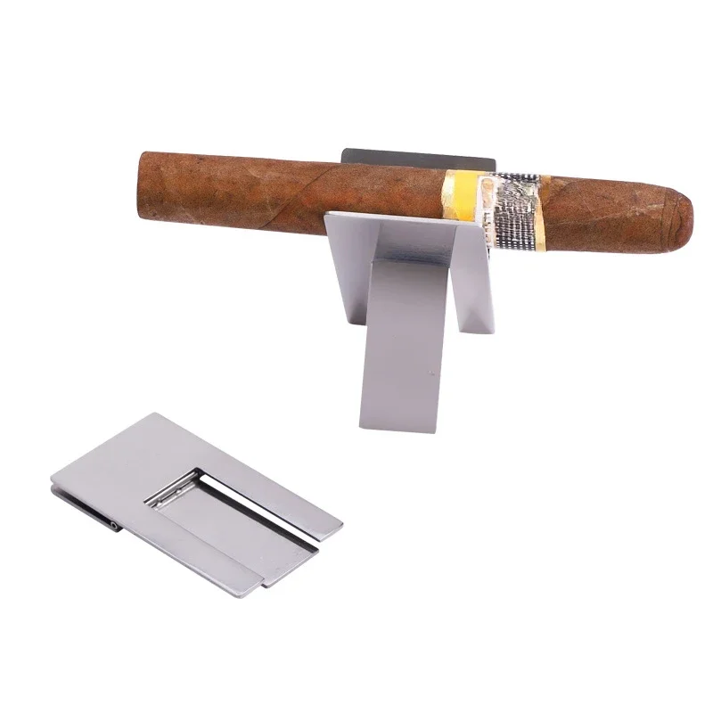 1pc Stainless SteelCigar Holder Foldable StandCigarette Rack Display Bracket Rack Smoking Utensil Accessories For Cohiba Cigars