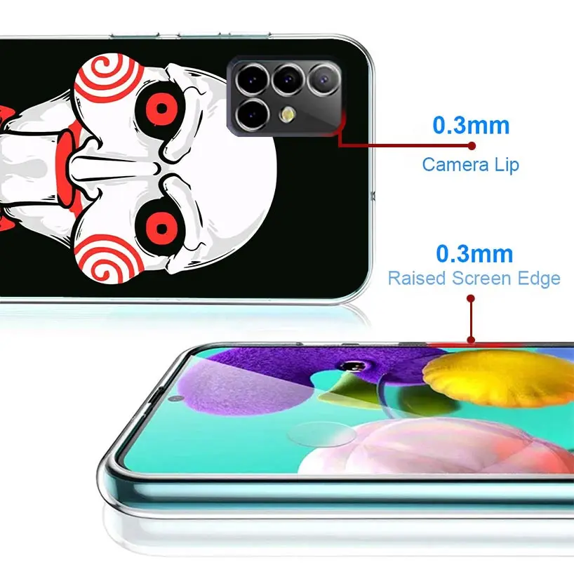 The Jigsaw Killer Horror Case Phone Cover for Samsung Galaxy A15 A14 A13 A12 A55 A54 A53 A52 A35 A34 A33 A32 A25 A24 A23 A22 A04