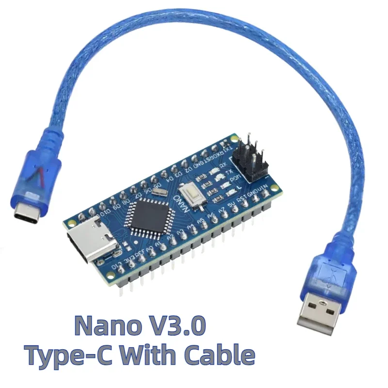 Nano V3.0 ATMEGA328P Improved Welded TYPE-C MICRO MINI Interface with Cable Wire for Arduino