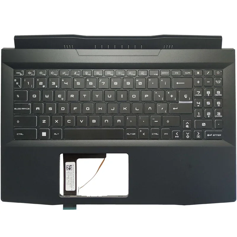 Imagem -03 - Teclado para Notebook com Palmrest Upper Backlight Eua e Espanhol Msi Gf66 11ue 11ug Ms1581 e Ms-1582 Novo
