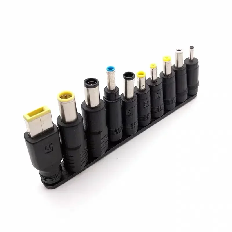 1Set DC Power Jack Female Plug 8-in-1 10-in-1 Adapter Connectors 5.5*2.1mm To 3.5/4.0/4.8/5.5/5.2/6.3/6.0 Male Tips Adaptor