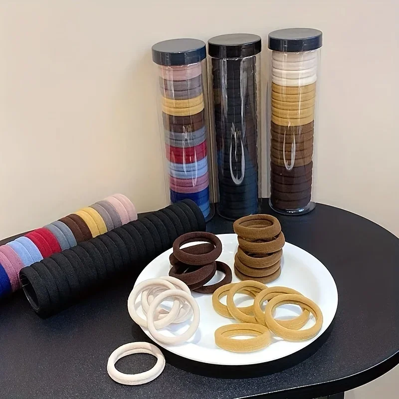 20 قطعة/علبة مرونة عالية الشعر الدائري الفرنسية نمط العصابات التعادل سميكة الشعر حبل الأساسية بسيطة رئيس حبل للنساء الفتيات اختيار مثالي