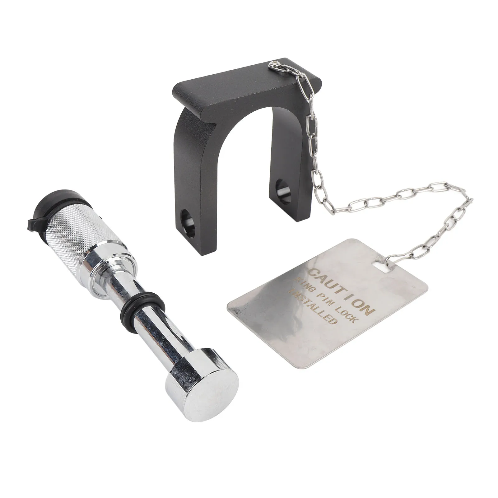 5th Wheel Trailer Lock Steel Aluminum Anti Theft Protection for 2in King Pin with Warning Tag and 2 Keys