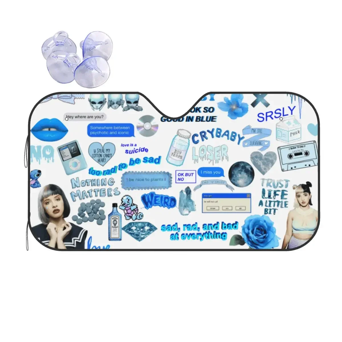 

Melanie Martinez Windshield Sunsha Fans Gift Folding Car Front Window Visor 70x130cm Sun Visor Ice Shield Dust Protection