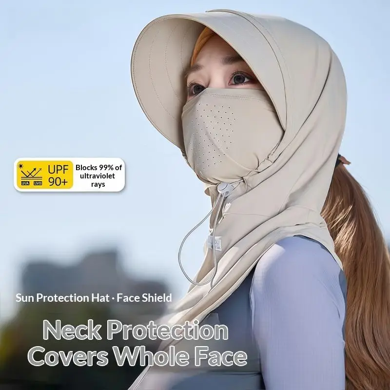Summer Full-face Sun Hat For Women Sun Protection Hat UV Protection Outdoor Cycling Neck Shield Sun Hat