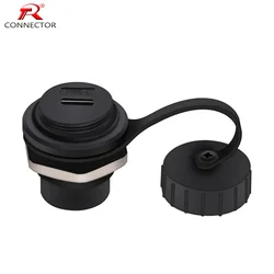 Waterproof D Type Chassis Connector,Type C Female to Female USB-C Converter Adapter Type-C Panel Mount DIY Jack with Dust Cover