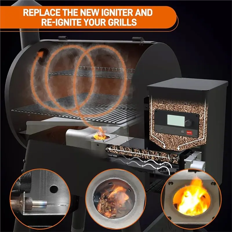 

Комплект для замены воспламенителя Premium-KIT0255 для грилей Traeger D2 на пеллетах, подходит для различных моделей