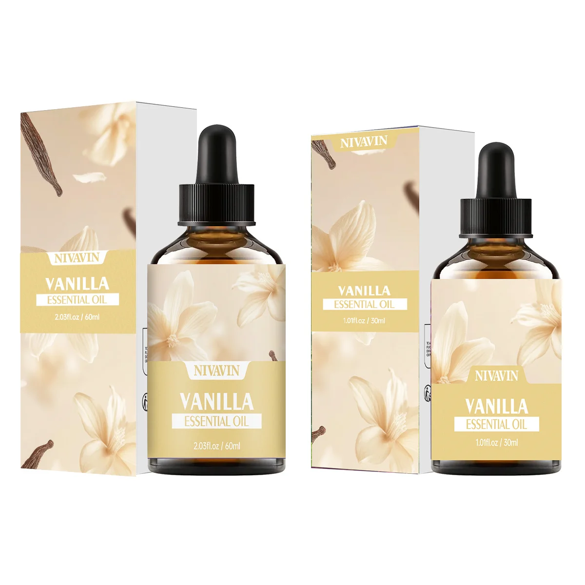 NIVAVIN 30ml/60ml Vanilla Plant Extract Facial Skincare Essential Oil, Rich and Long-lasting Fragrance, Body Care Moisturizing