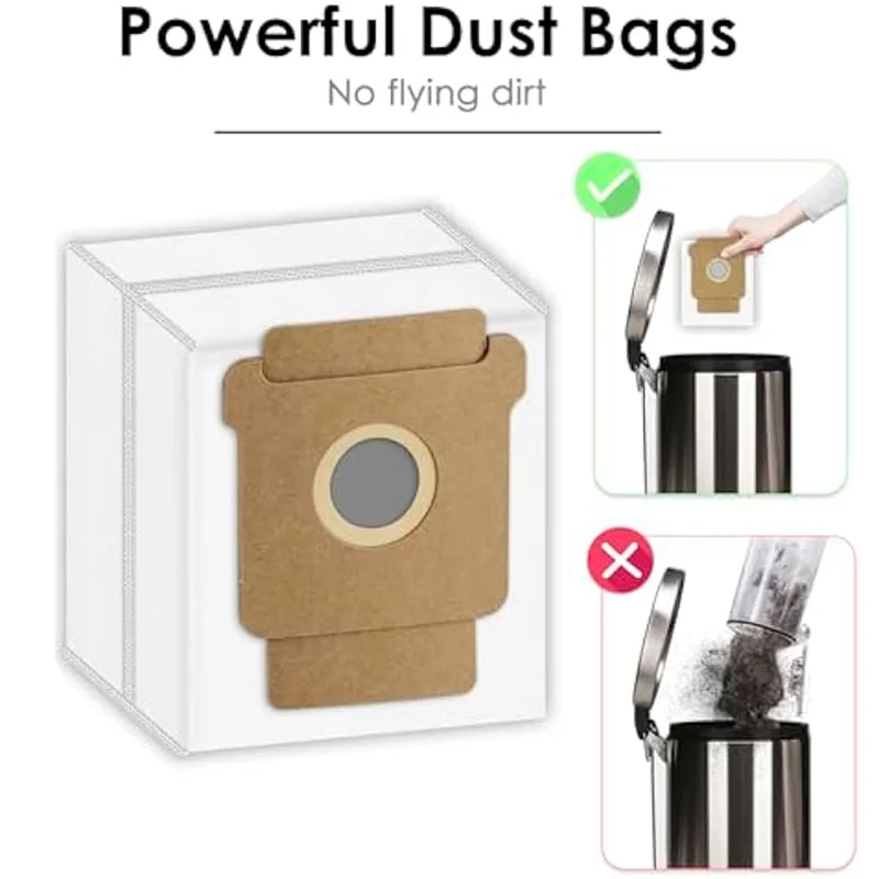 ABLQ Q0520 Dust Bags Large Capacity Replacement Vacuum Bags Disposable Auto-Empty Dust Bin Bags