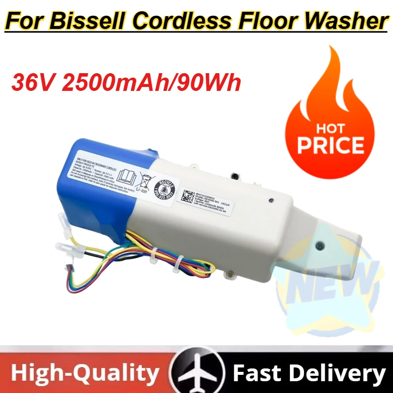

36V 2500mAh/90Wh 69-0069-041 Rechargeable Lithium-ion Battery for Bissell Cordless Floor Washer Batteries