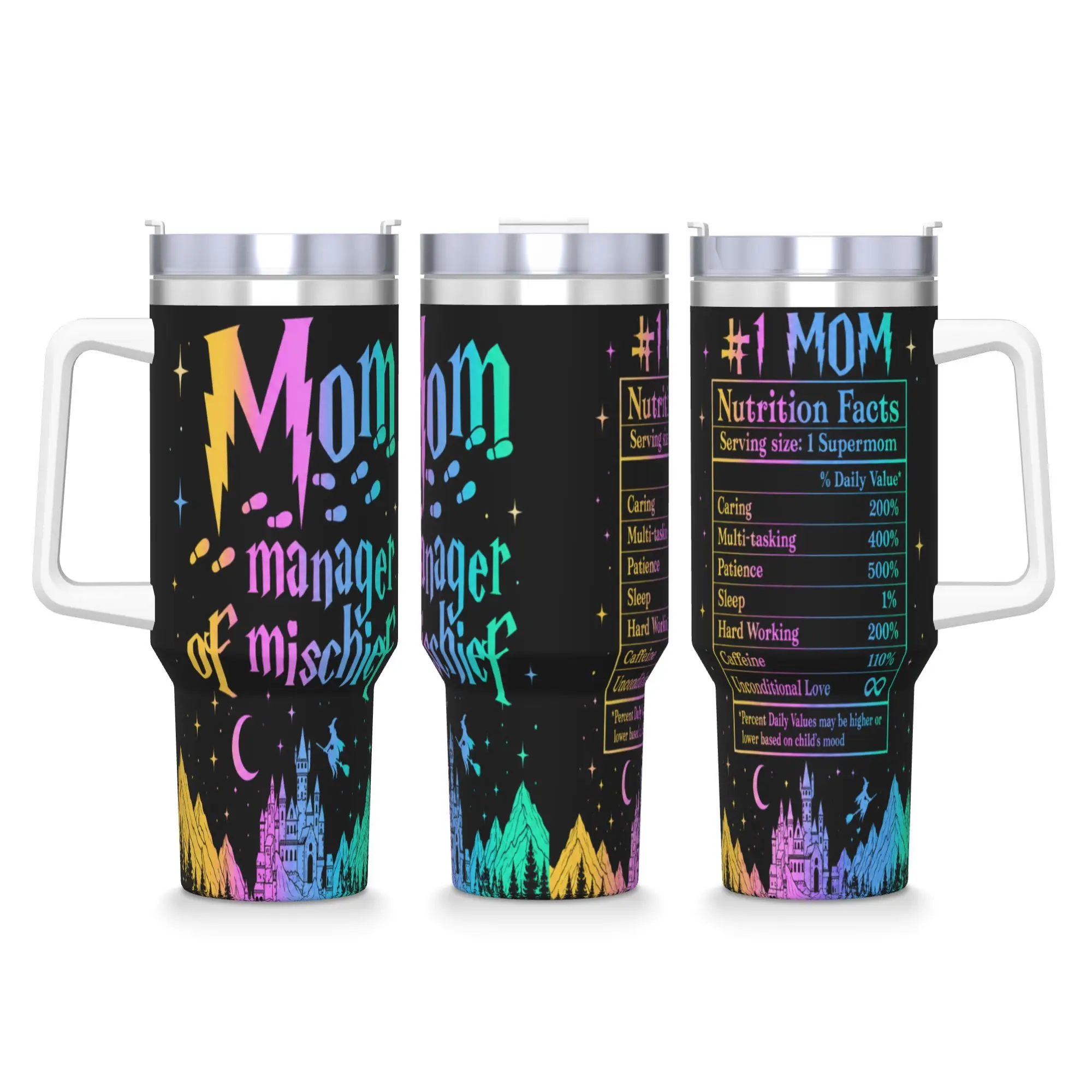 Mon Manager Of Mischief Tumbler  Cold Drink Water Bottle Keep Heat Stainless Steel Thermal Cups Design Travelist Mugs Cup