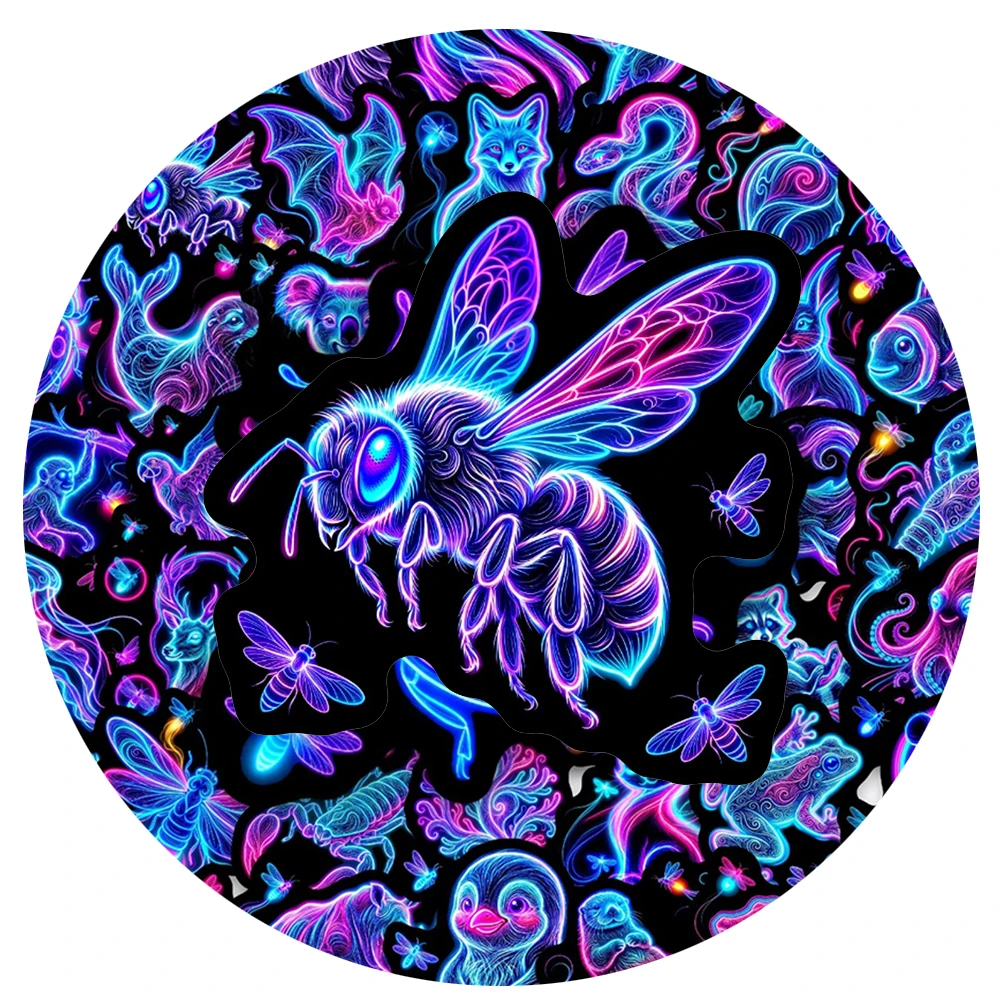 

10/30/50pcs Kawaii Neon Animals Graffiti Stickers Funny Graffiti Decals Decoration Water Bottle Phone Suitcase Sticker Toys Gift