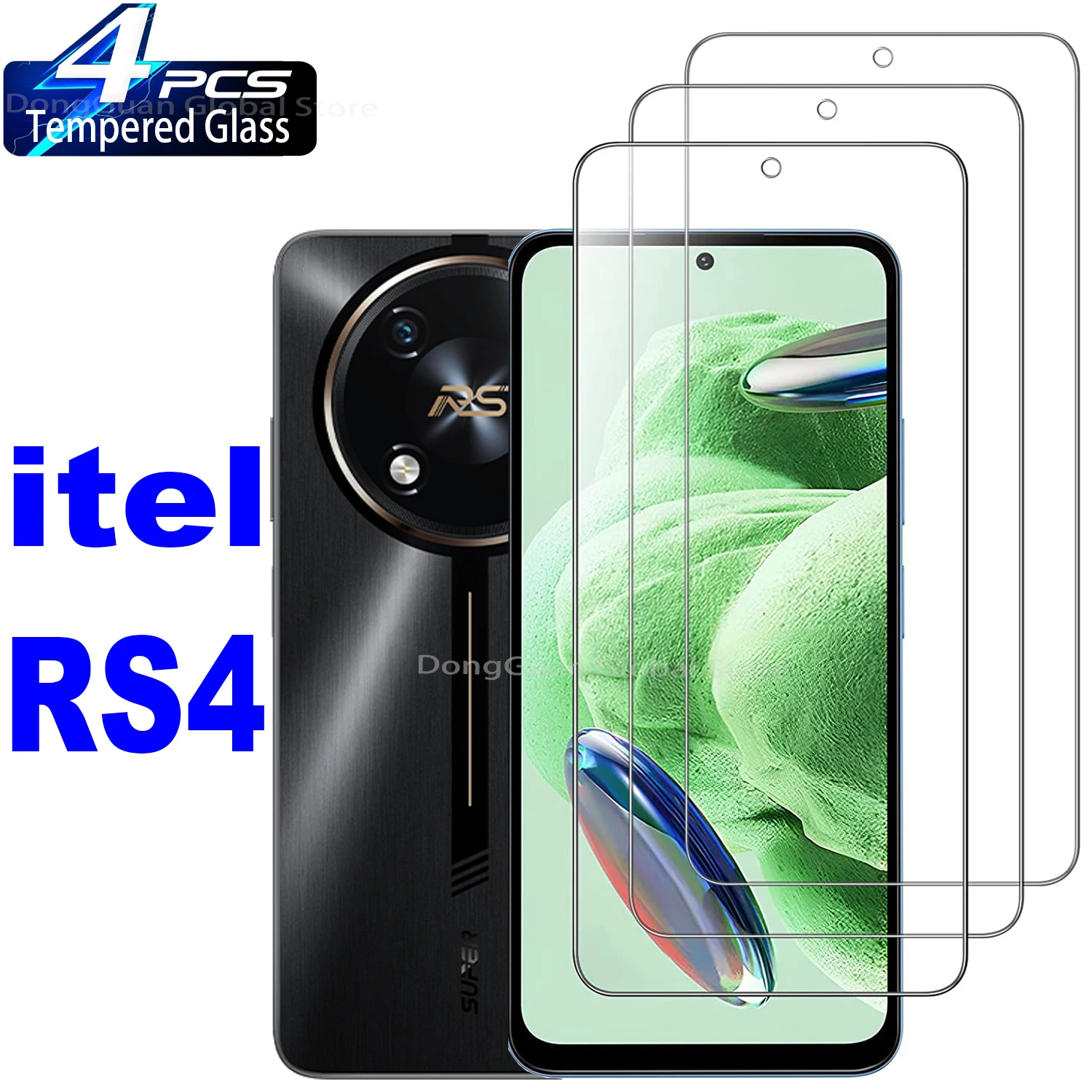 

2/4Pcs Tempered Glass For itel RS4 Screen Protector Glass Film