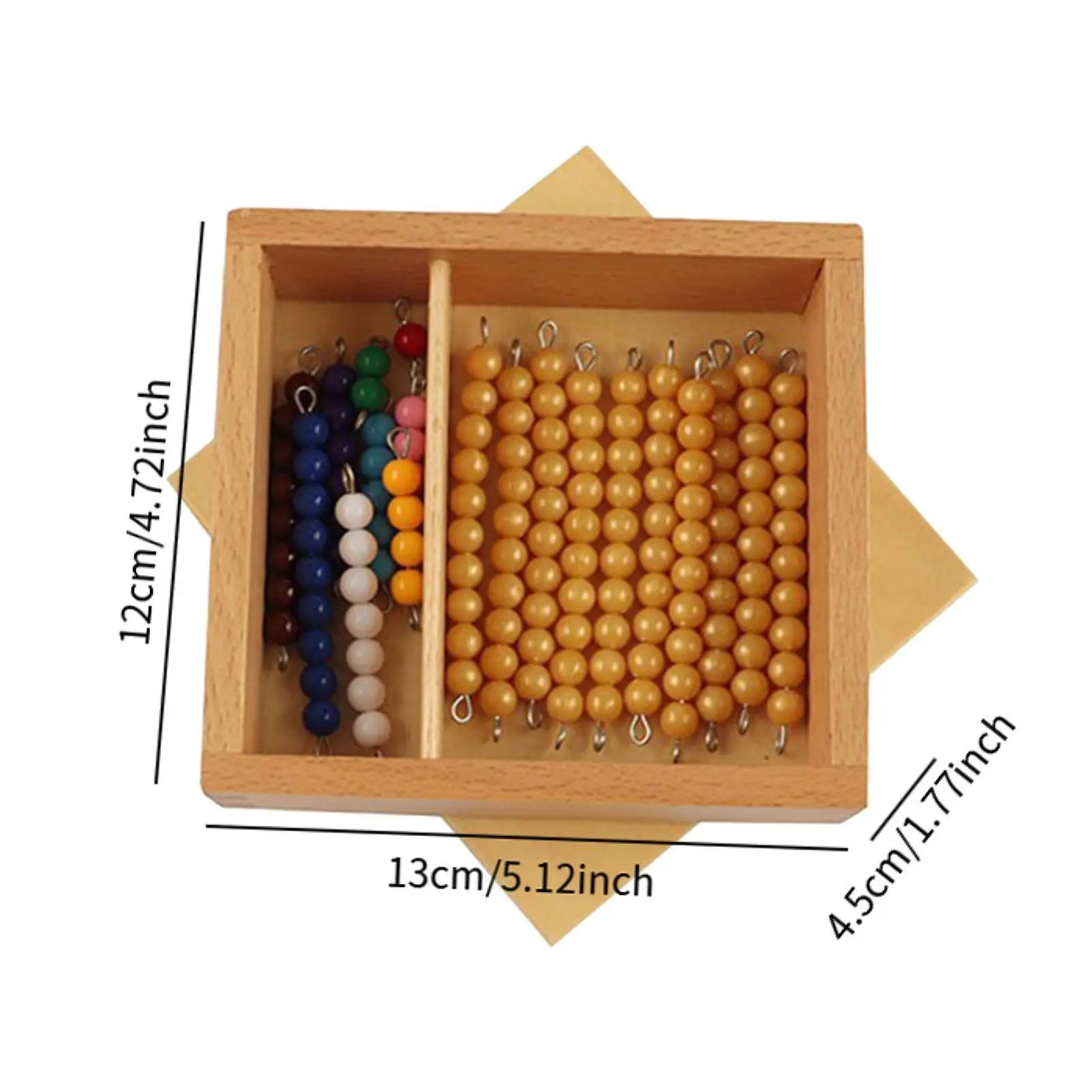 Montessori Math Beads Zabawka matematyczna Manipulatywne dla dzieci w wieku od 3 lat i starszych w wieku przedszkolnym