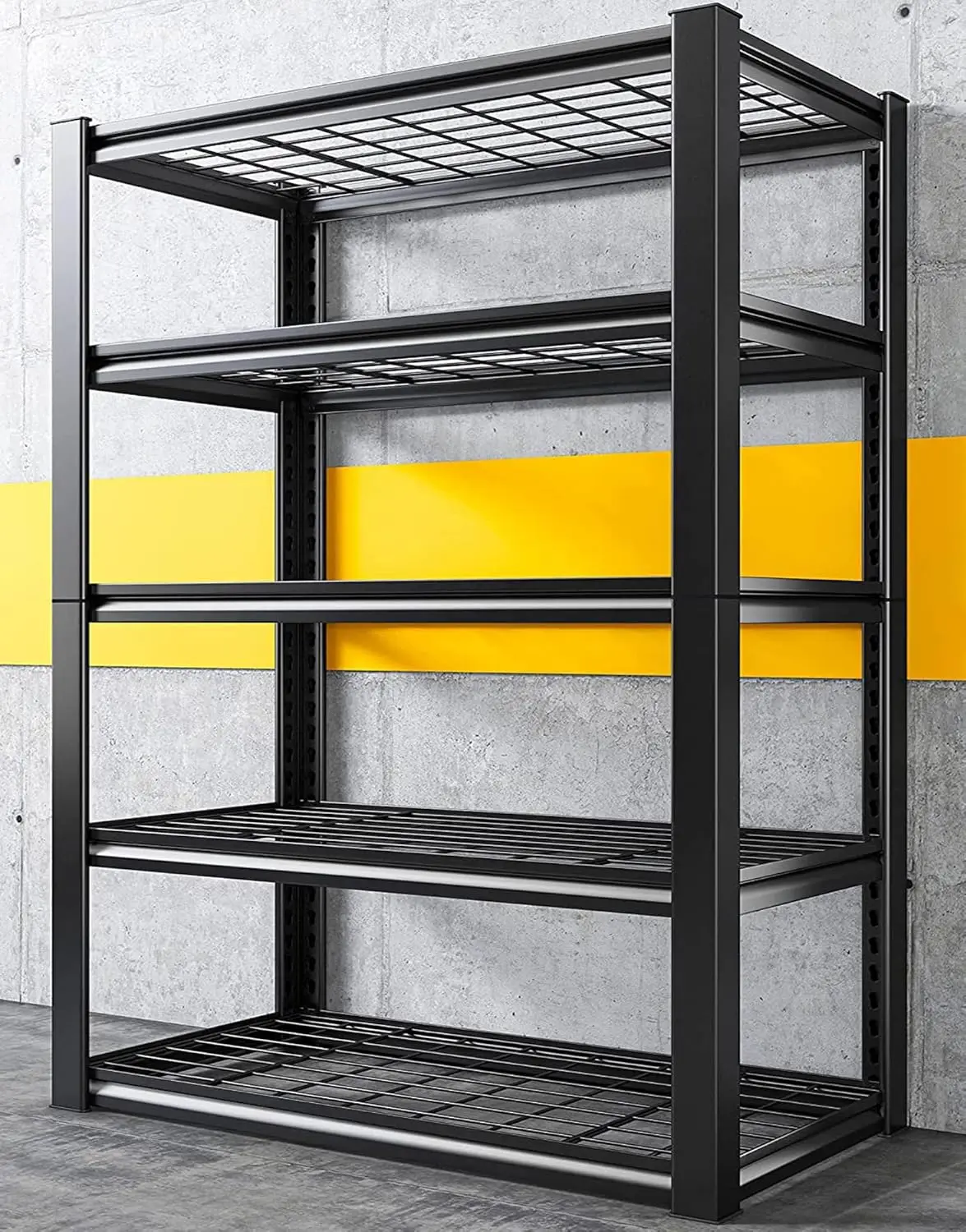 

REIBII Garage Shelving,2500LBS Storage Shelves Heavy Duty Shelving Adjustable 5-Tier Industrial Metal Shelving Units for Garage,