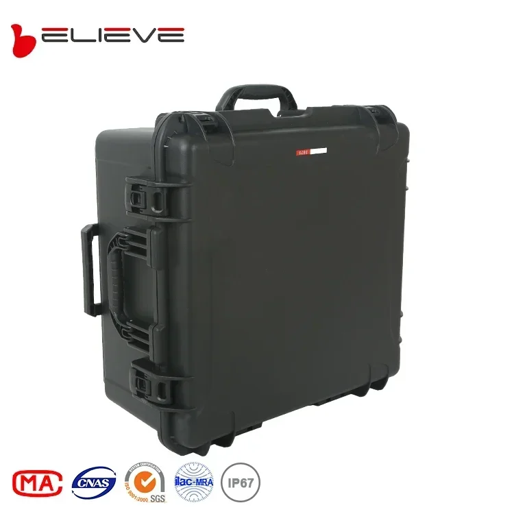 Model 3950 IP67 Portable Safety Equipment Case Trolley Large Tool Box With Wheels And Foam Nanuk style case