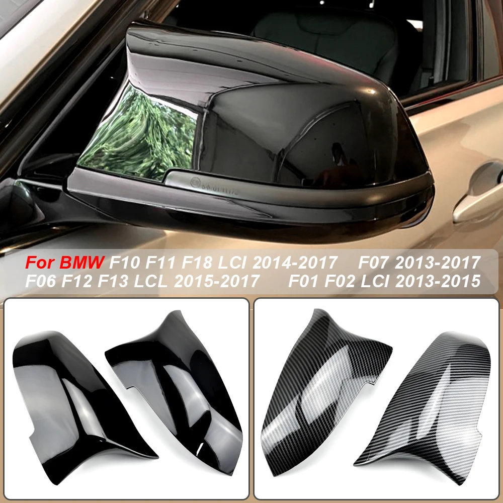 Rearview Mirror Cover Wing Side Mirror Cap Fit For BMW 5 Series F10 F11 F18 LCI 2014-2017 F07 F12 F06 F01 Car Tuning Accessories