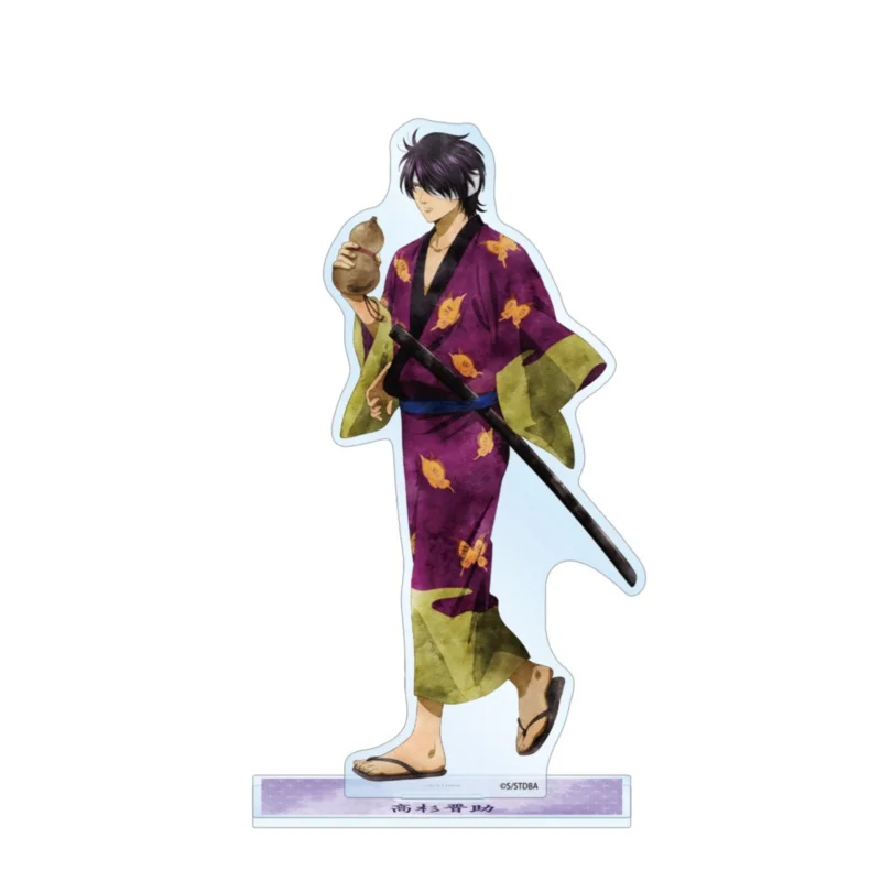 GinTama Anime Okita Hijikata Sakata Stall Eating and Walking Ver Acrylic Stand Desktop Decor Keychain Fans Charm Gift About 15cm 6