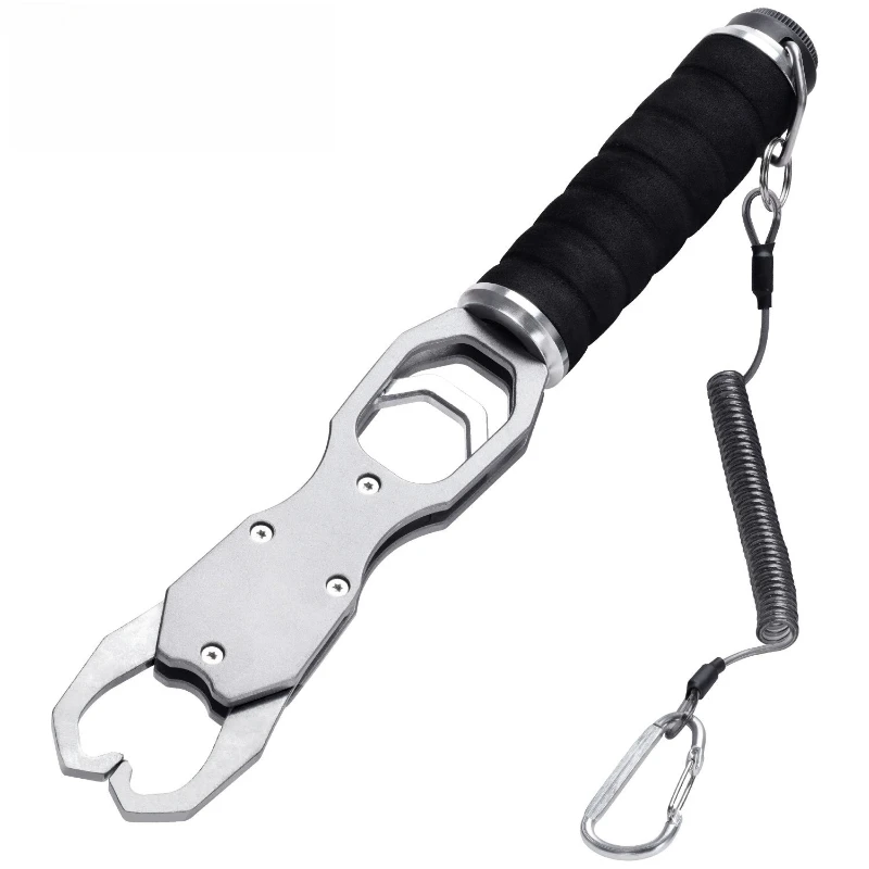 

New Grip PortableAluminum Alloy Fishing Grip Pliers Accessories 18kg Spring Scale 360°Rotation Adjustable Grabber Tool Seawater