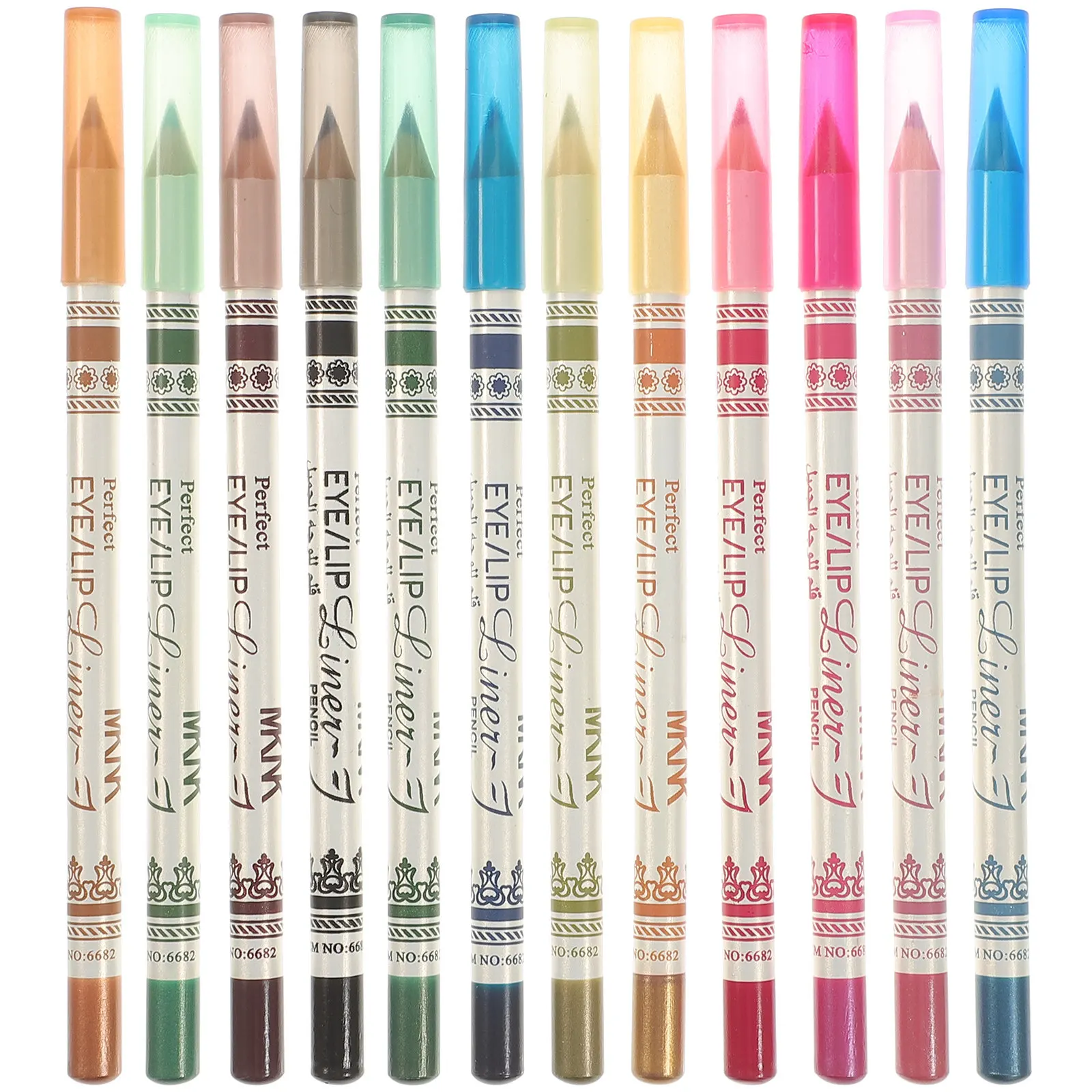 Crayon Eyeliner pour les yeux, 12 pièces, naturel, imperméable, longue durée, stylo pour les yeux, maquillage pour les yeux, effet de paillettes et de perles