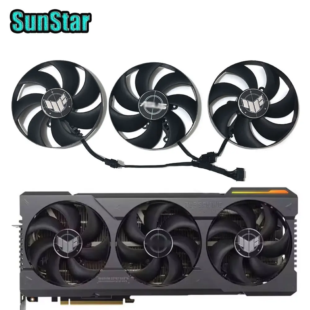 

CF1015U12D T129215SU 105MM 7PIN RTX 4080 RTX4090 GPU Cooling Fan For ASUS TUF Gaming RTX 4080 RTX 4090 OC Video Card Cooler Fan