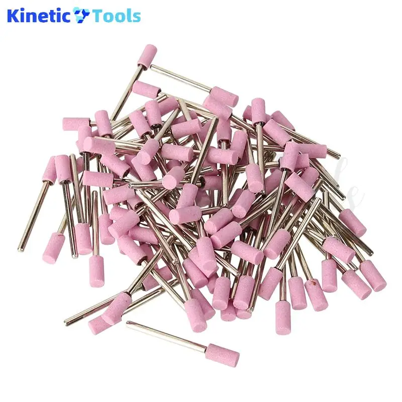 100Pcs Mounted Grinding Stone Head Set 6mm Abrasive Polishing-Wheel Bits Shank For Dremel Grinder Drill Power Tool Accessories