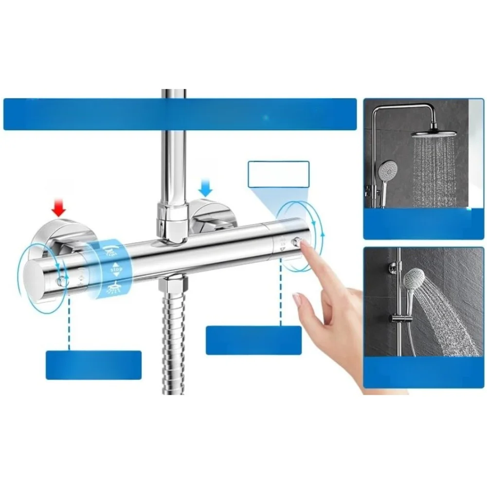 

40*40 мм 1 пара термостатических ручек для крана, переключатели термостатических ручек для крана с круглым стержнем, верхними и нижними выходными отверстиями для ванны