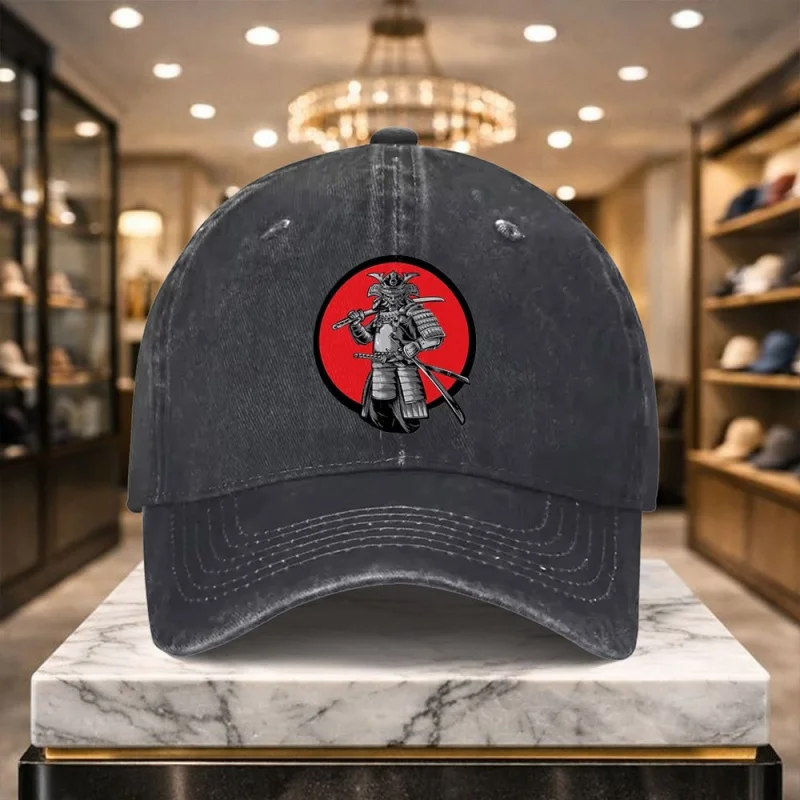 Samurai Baseball Cap Adjustable Snapback Casual Street Style Hat for Outdoor Sports and Daily Wear
