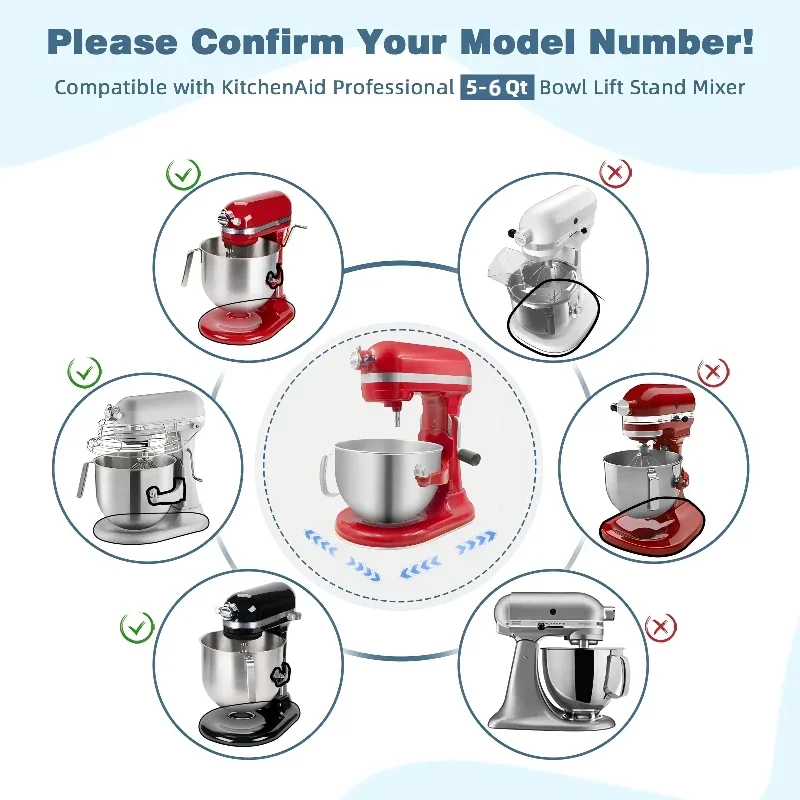 For KitchenAid's Acrylic Mixer Slider, 5-6QT Angled Vertical Mixer, Kitchen Appliance Moving Pad, Mixer Moving Tray image 5