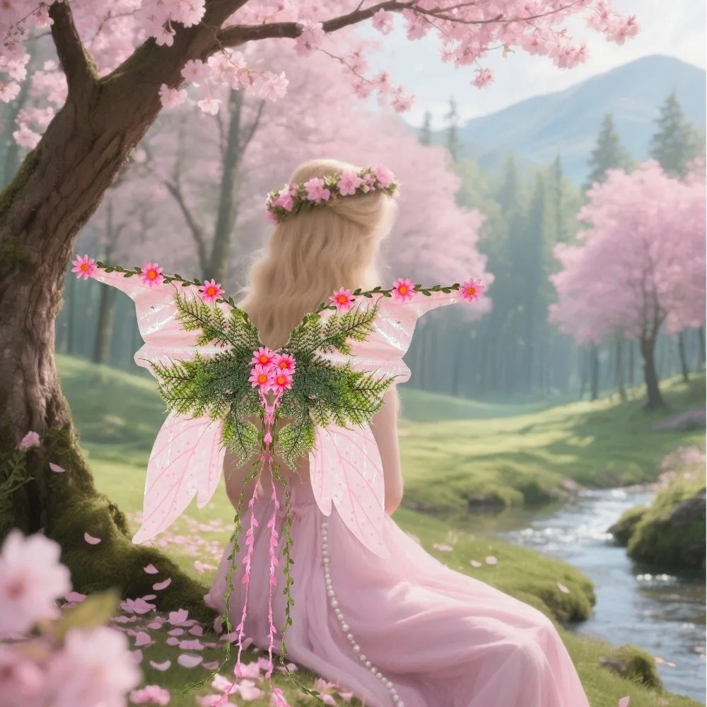 

Personality Flower Butterfly Wing Cosplay Props Large Cosplay Wing Sparkle Dress-up Cosplay Costumes Children