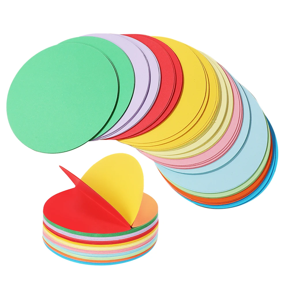

500pcs Round Origami Paper Double Sided Colored Craft Supplies for Paper Folding Projects Decorations Cutting Templates