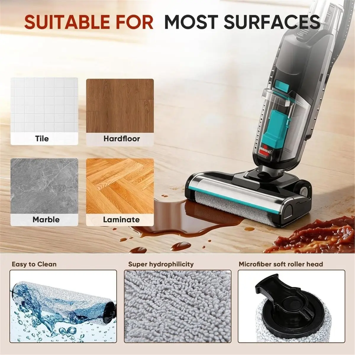 【MUST-HAVE LIST】 3831 Brush Roll and Filter for Hard Floor Expert Vacuum 3831 HF2 3845N 3847 3848,Brush Rolls +Filters