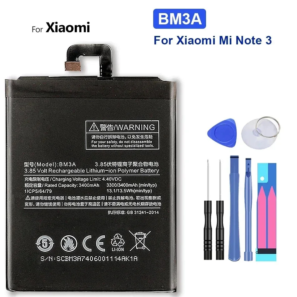 Battery for Xiaomi Mi 5, 2S, 4, 6, 8, BM22, Mi5, BM20, BM32, BM36, Mi6, BM39, BM21, BM35, BM45, BM47, BM48, BM49, BM50, BN31