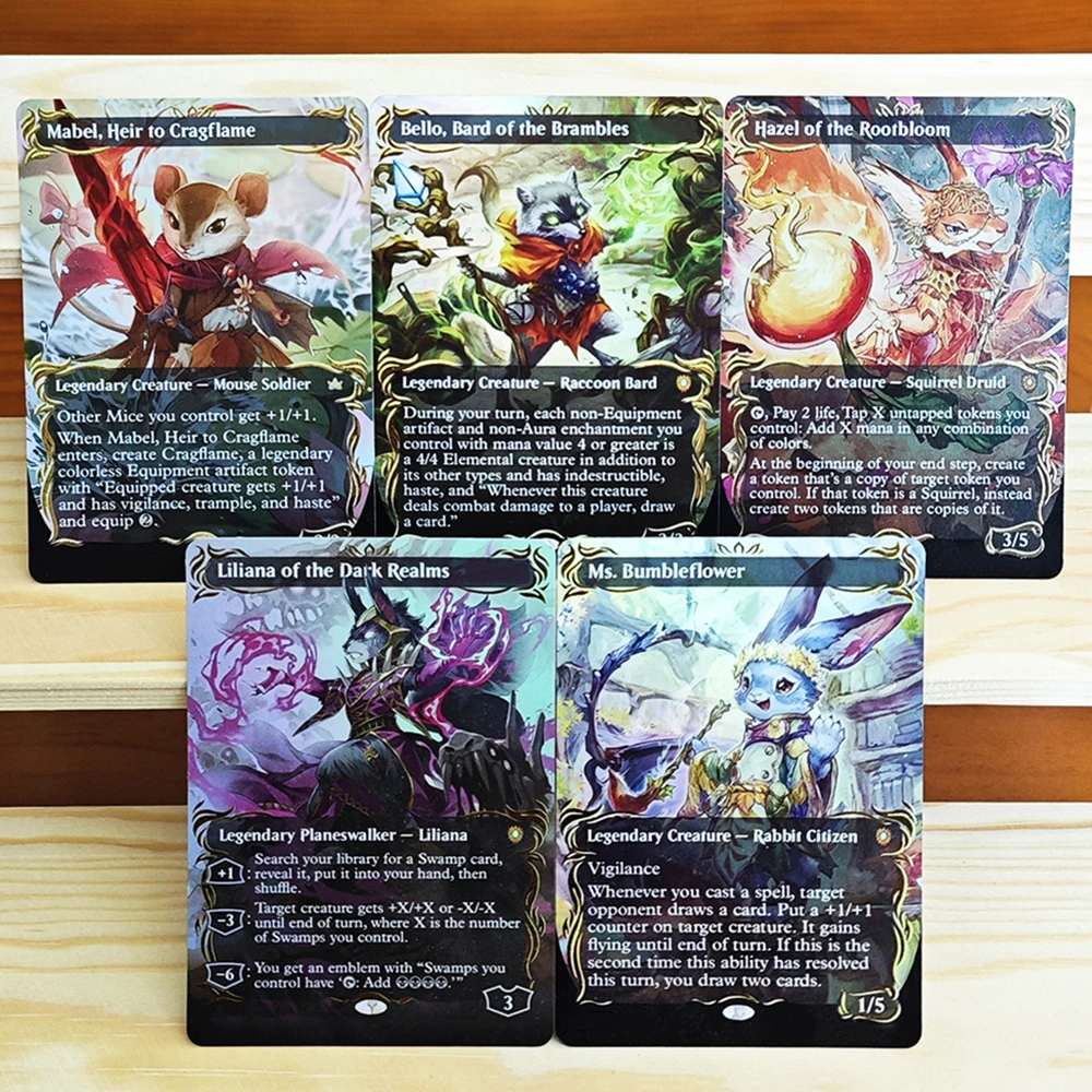 Mabel, Heredera de Cragflame/Beello, Bard Brambles/Hazel of the Rootbloom/Liliana Dark Realms/Sra. Bumbleflower-TCG: Colección de Cartas Raras