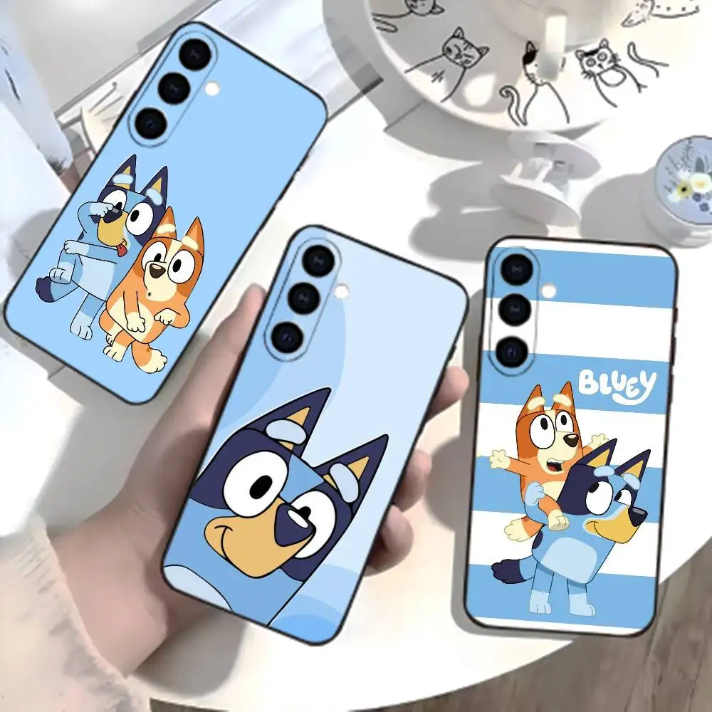 Anime S-Bluey-Y Phone Case For Samsung Galaxy A73,A72,A71,A70,A52,A51 Others Soft Black Cover