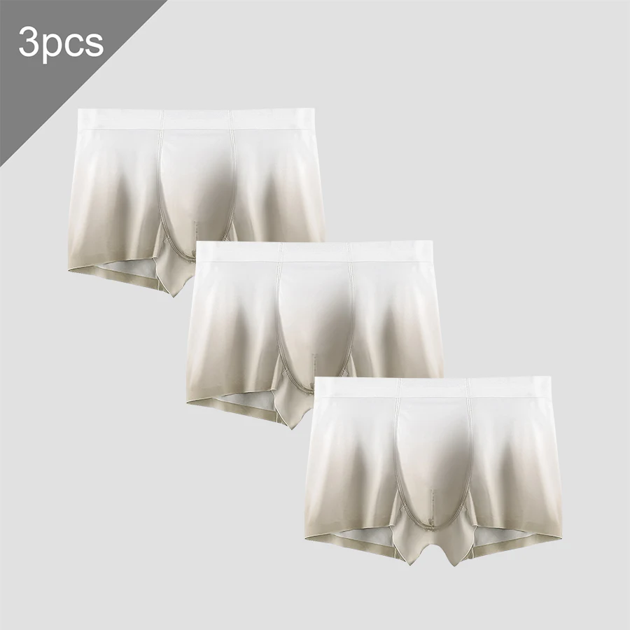 

5PCSMen's ice silk antibacterial underwear, men's summer thin boxer shorts, sexy men's sporty and breathable four-cornered pants