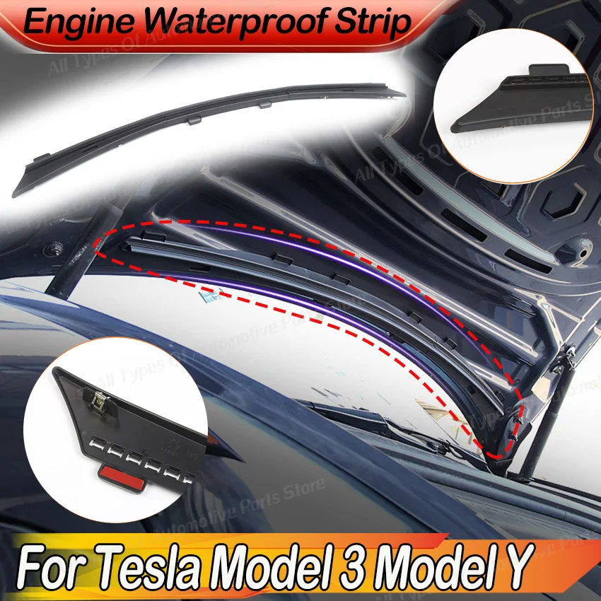 

Car Front Trunk Hood Rubber Seal for Tesla Model 3 Model Y Engine Waterproof Strip Weatherstrip Body Kits Tuning Auto Parts