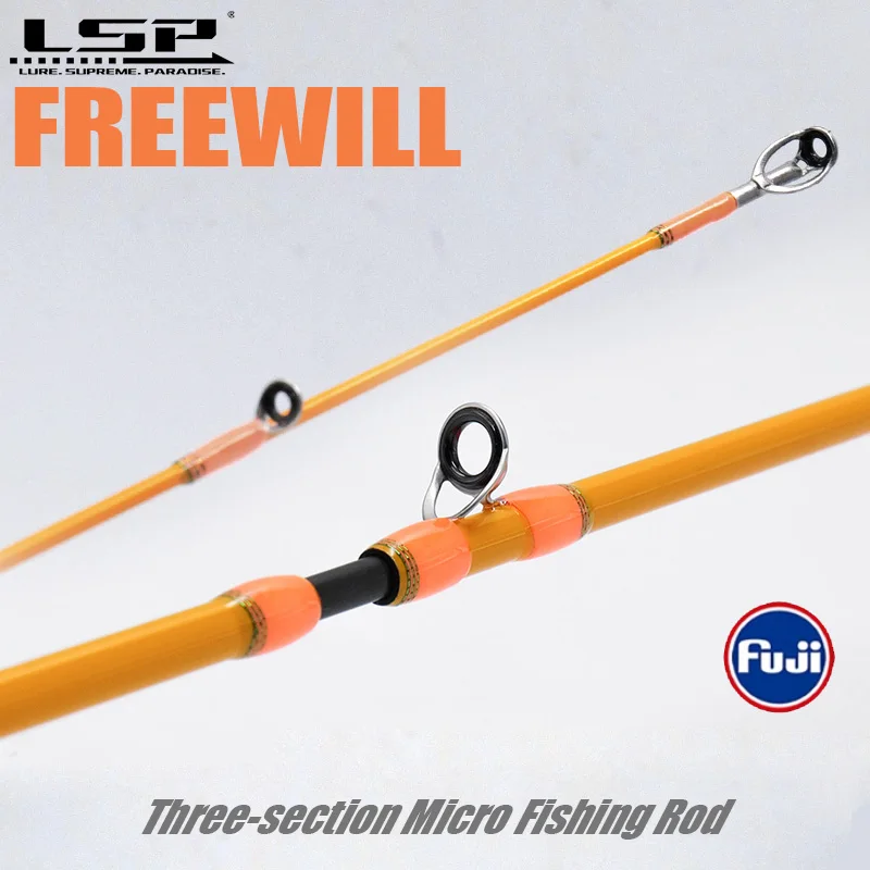 

LSP 2025 New FREEWILL 3 Parts Micro Fishing Rod 1.42m 71g Lure 1.5-6g FJA Ring 24T+30T Carbon Cloth Material For Freshwater