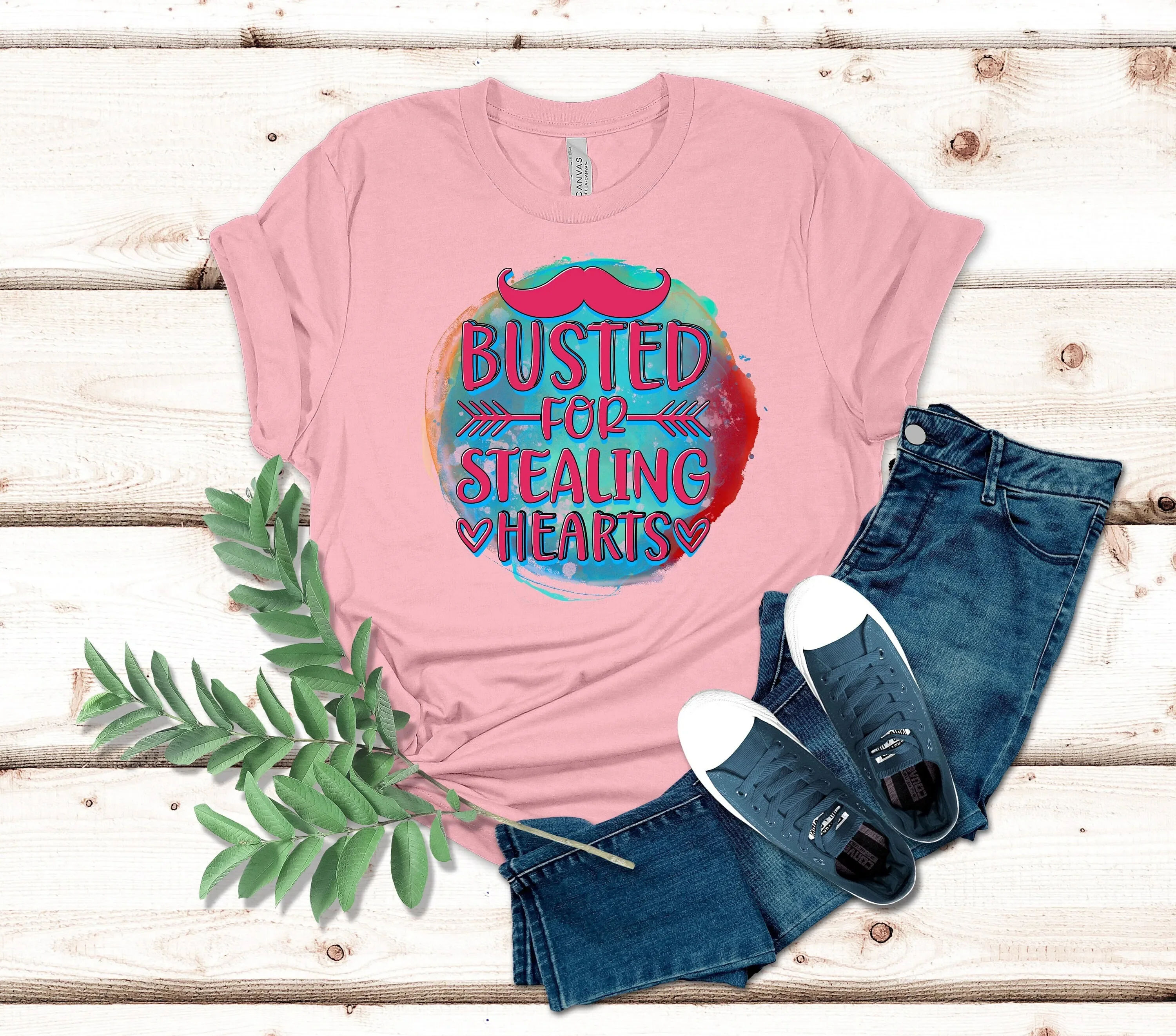 Busted For Stealing Hearts T Shirt Everyday Clothing