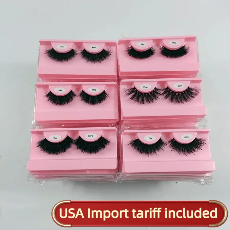 Makeup Faux Mink Lashes Dramatic Thick Full Volume Spike Lash Extensions Wholesale False Eyelashes
