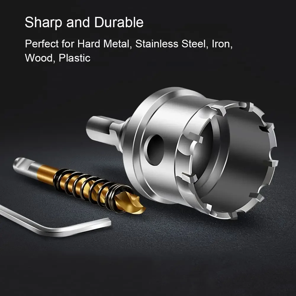 

1 pc 5A Carbide Tip TCT Drill Bit Hole Saw 12-150mm Drill Bit Set Hole Saw Cutter For Stainless Steel Metal Alloy Drilling