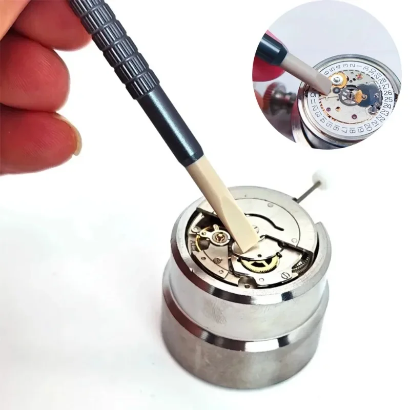 Peek Stick with Auxiliary Movement Core Clamp Watch Dial Cleaning Pen Watchmaker Watch Repair Tool Double-Ended Color Assist Rod