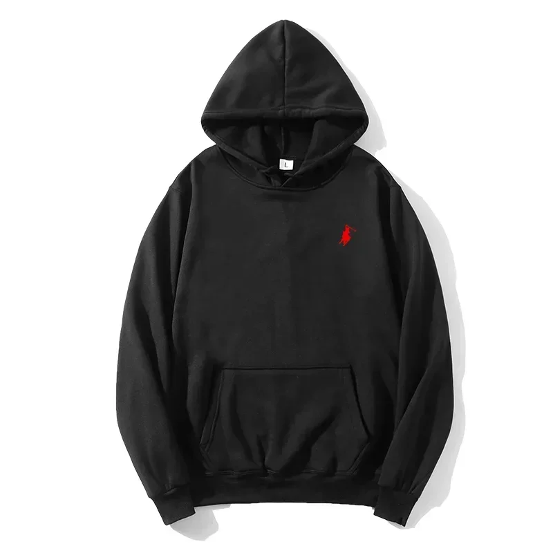 2026 Autumn/Winter Men's Pattern Embroidered Hooded Sweatshirt suitable for both men and women, casual style for couples Tops
