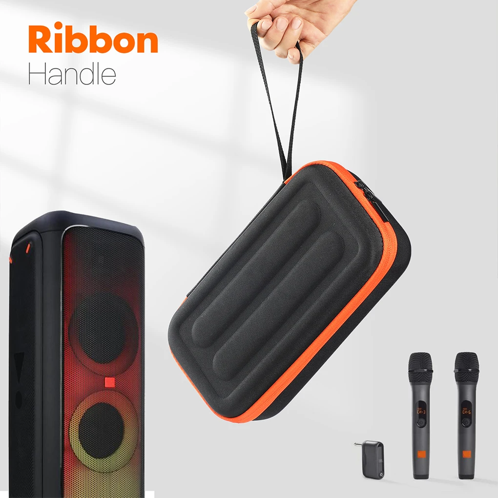 Microphone Case With Custom Grooves Sturdy Protection For Party For Jbl Party Box Microphone