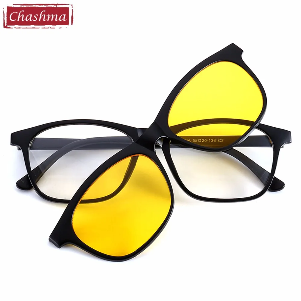 Chashma Brand Clip Sun Glasses Optical Glasses Frame with Clip Polarized Sunglasses for Women and Men Magnetic Glasses