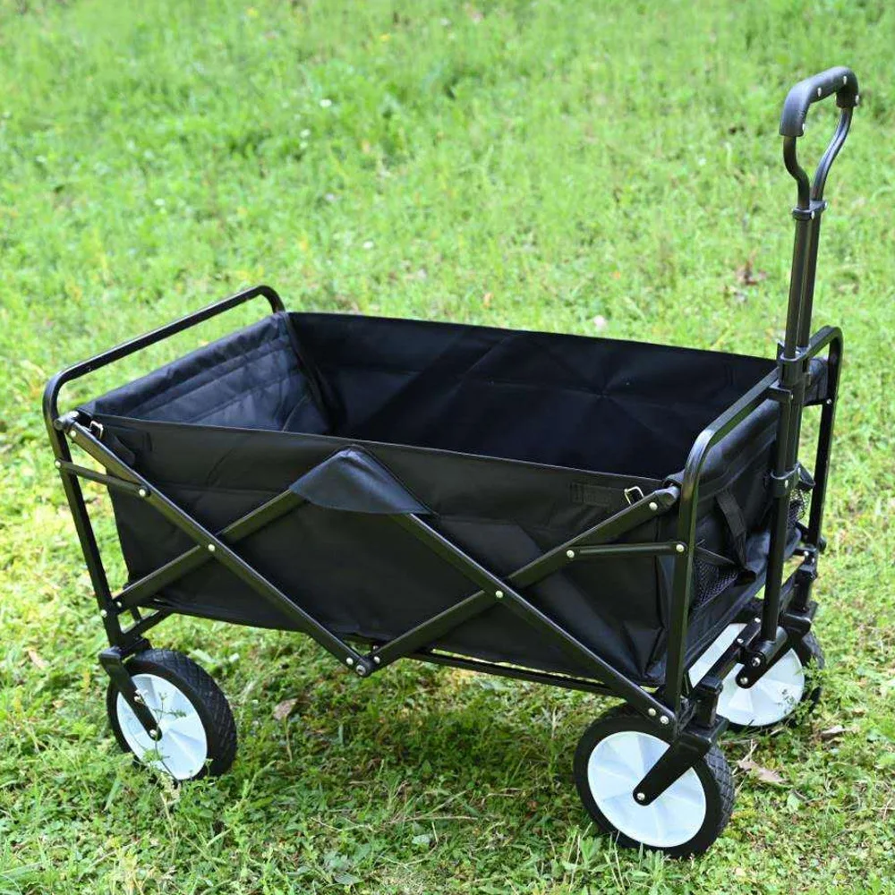 Trolley Outdoor Camp Car Four Wheels Hand Pull Car Camper Foldable