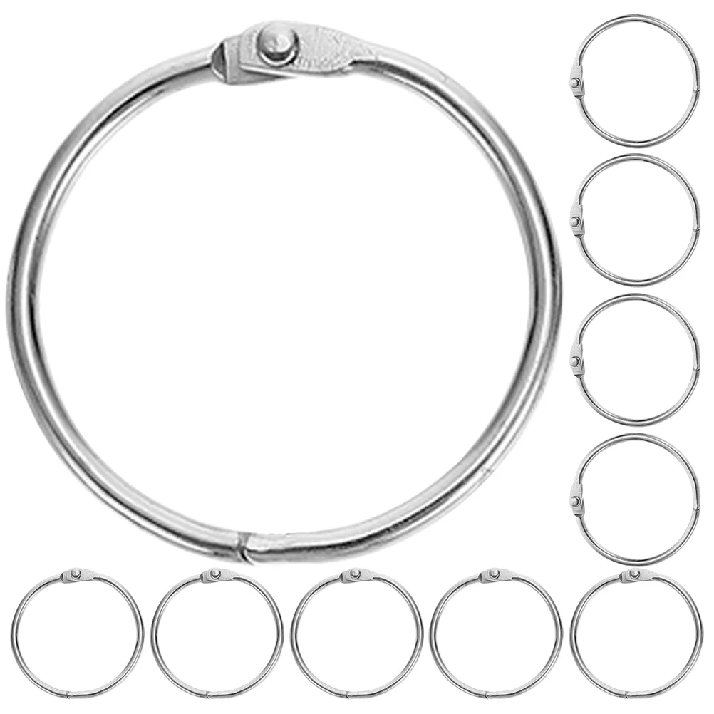 20 Pcs Section Binding Ring Binder Office Rings Exquisite Notebook 37X37CM Metal Clip